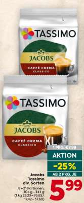 Jacobs Tassimo div. Sorten