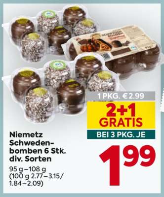 Niemetz Schwedenbomben 6 Stk. div. Sorten