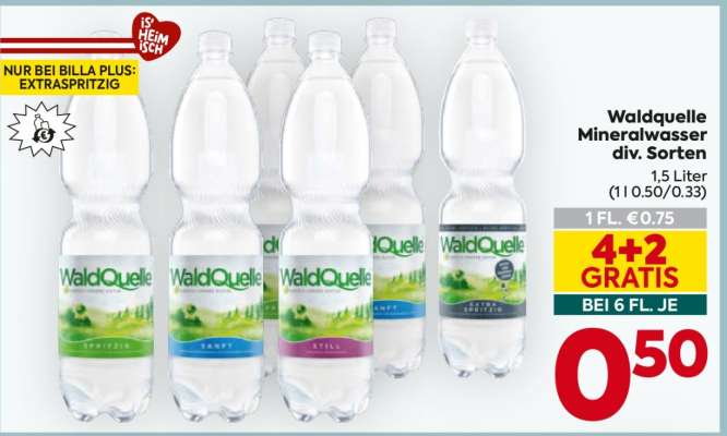 Waldquelle Mineralwasser div. Sorten