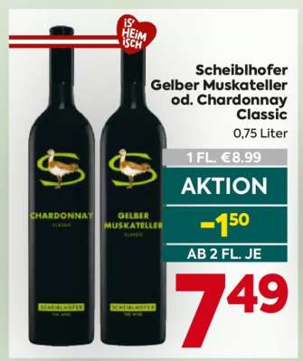 Scheiblhofer Gelber Muskateller od. Chardonnay Classic
