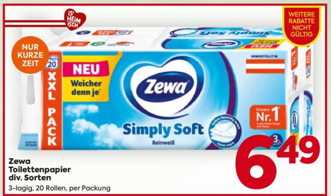 Zewa Toilettenpapier div. Sorten
