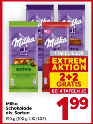 Milka Schokolade div. Sorten