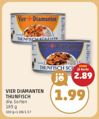 Vier Diamanten Thunfisch