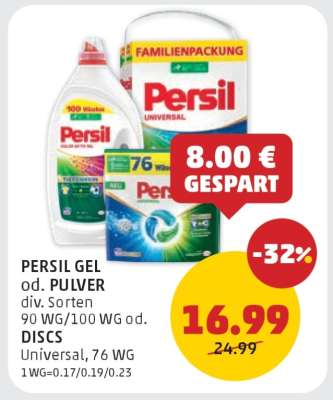 PERSIL GEL od. PULVER