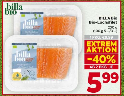 BILLA Bio Bio- Lachsfilet