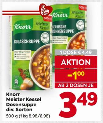 Knorr Meister Kessel Dosensuppe div. Sorten