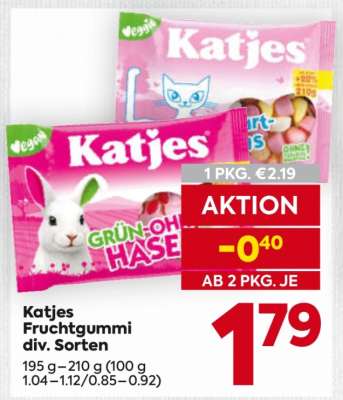 Katjes Fruchtgummi div. Sorten