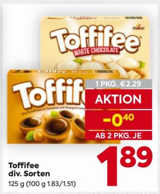 Toffifee div. Sorten