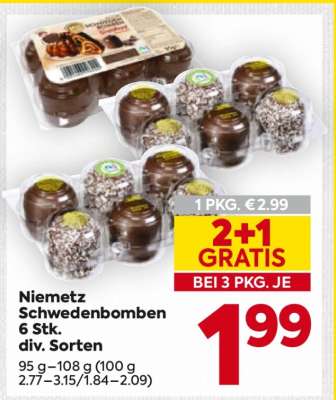 Niemetz Schwedenbomben 6 Stk. div. Sorten
