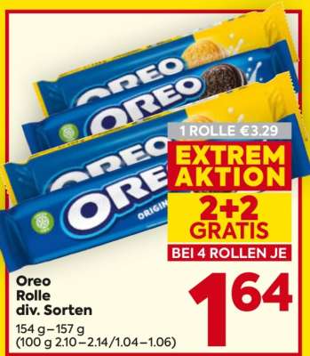 Oreo Rolle div. Sorten