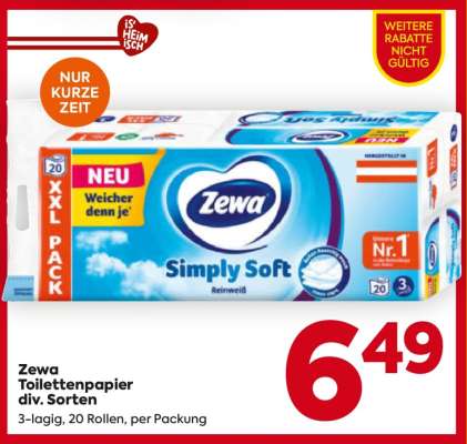 Zewa Toilettenpapier div. Sorten