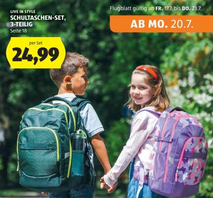 SCHULTASCHEN-SET, 3-TEILIG