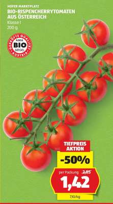 BIO-RISPENCHERRYTOMATEN AUS ÖSTERREICH