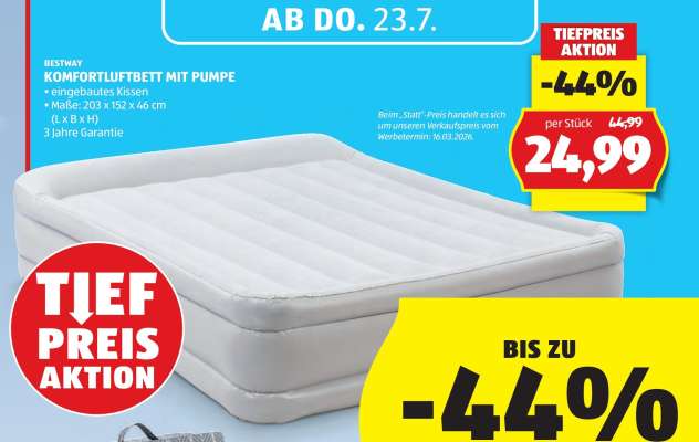 KOMFORTLUFTBETT MIT PUMPE