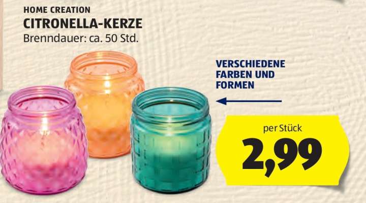 CITRONELLA KERZE