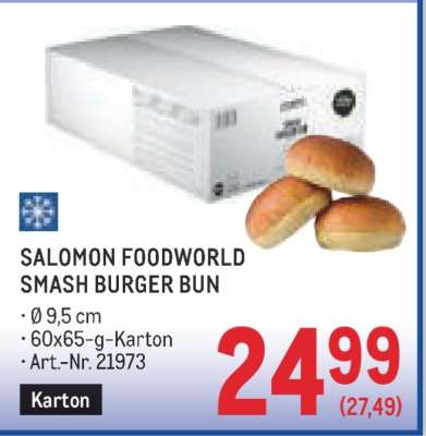 SALOMON FOODWORLD SMASH BURGER BUN