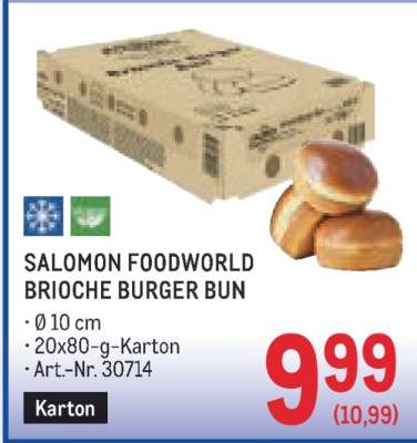 SALOMON FOODWORLD BRIOCHE BURGER BUN