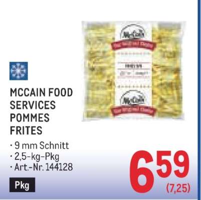 MCCAIN FOOD SERVICES POMMES FRITES