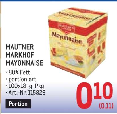 MAUTNER MARKHOF MAYONNAISE