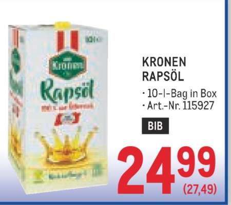 Kronen Rapsöl