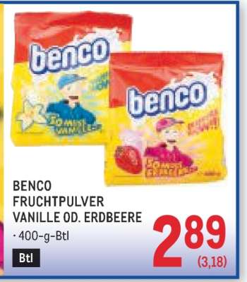 BENCO FRUCHTPULVER VANILLE OD. ERDBEERE
