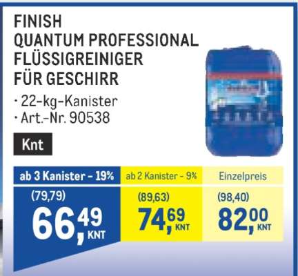 FINISH QUANTUM PROFESSIONAL FLÜSSIGREINIGER FÜR GESCHIRR
