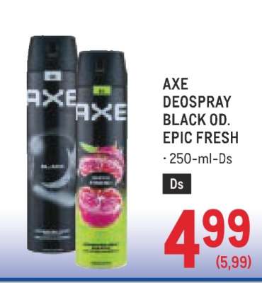 AXE DEOSPRAY BLACK OD. EPIC FRESH