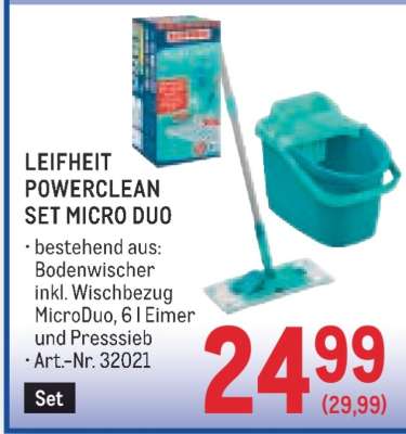 LEIFHEIT POWERCLEAN SET MICRO DUO