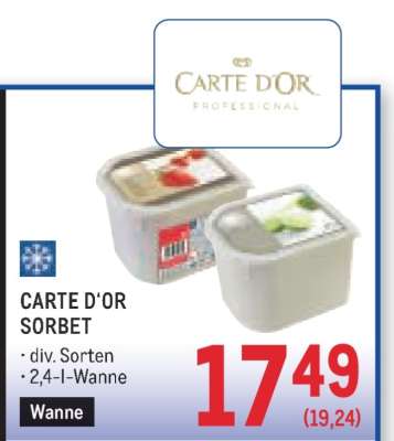 CARTE D'OR SORBET