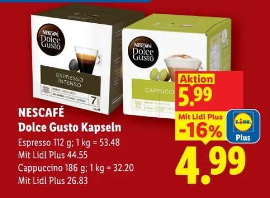 NESCAFÉ DOLCE GUSTO KAPSELN