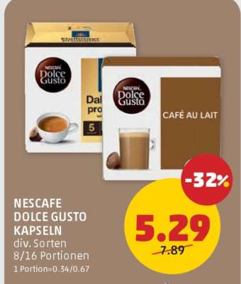 NESCAFÉ DOLCE GUSTO KAPSELN