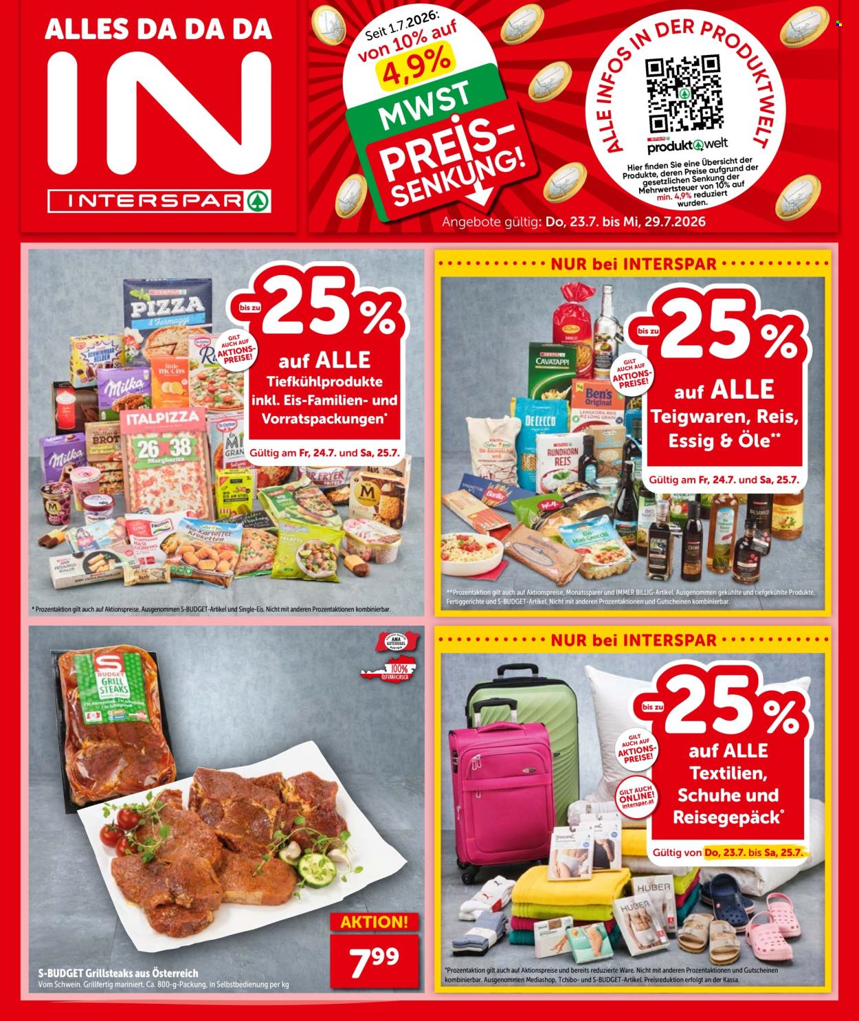 Angebote INTERSPAR - 23.7.2026 - 29.7.2026. Seite 1