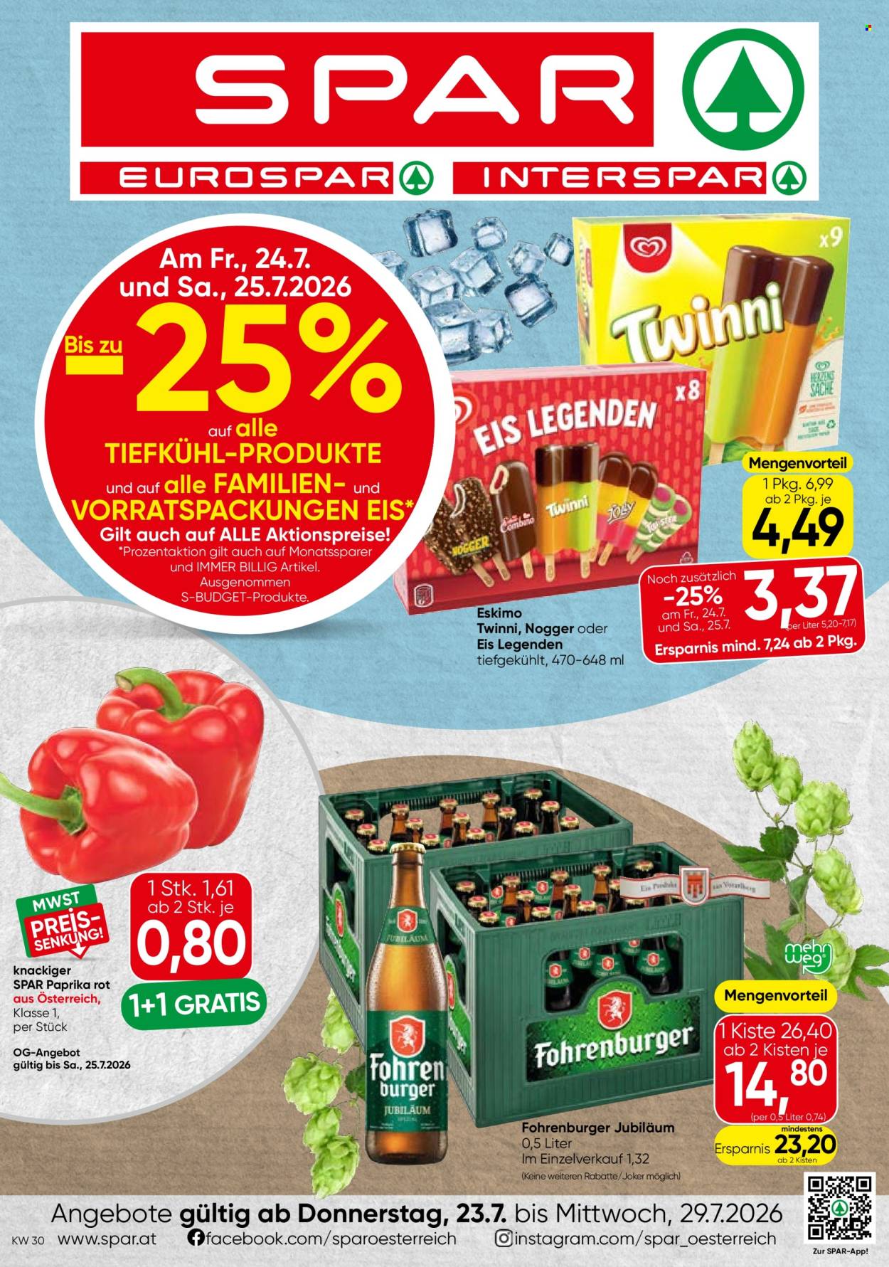 Angebote SPAR - 23.7.2026 - 29.7.2026. Seite 1