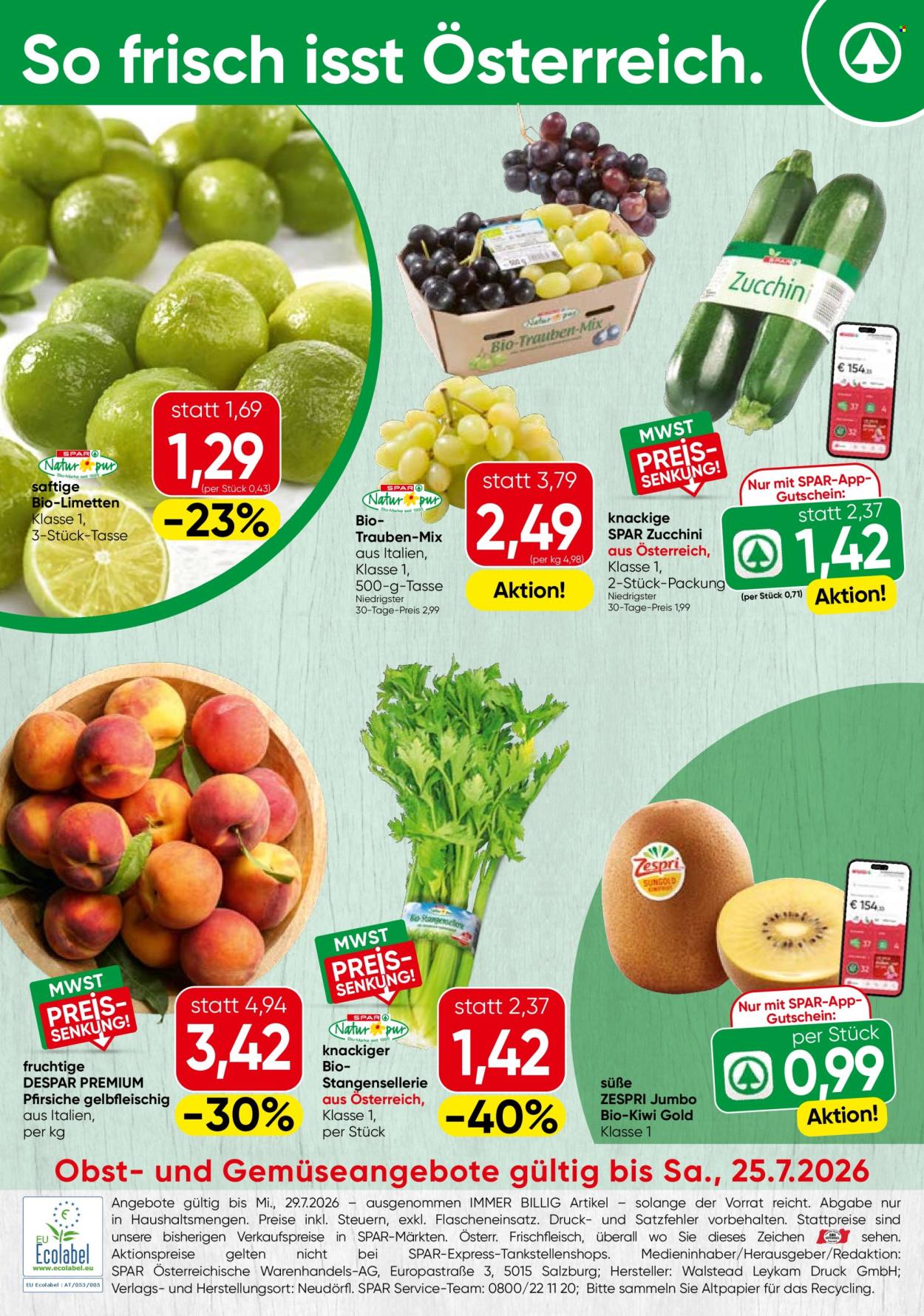 Angebote EUROSPAR - 23.7.2026 - 29.7.2026. Seite 16