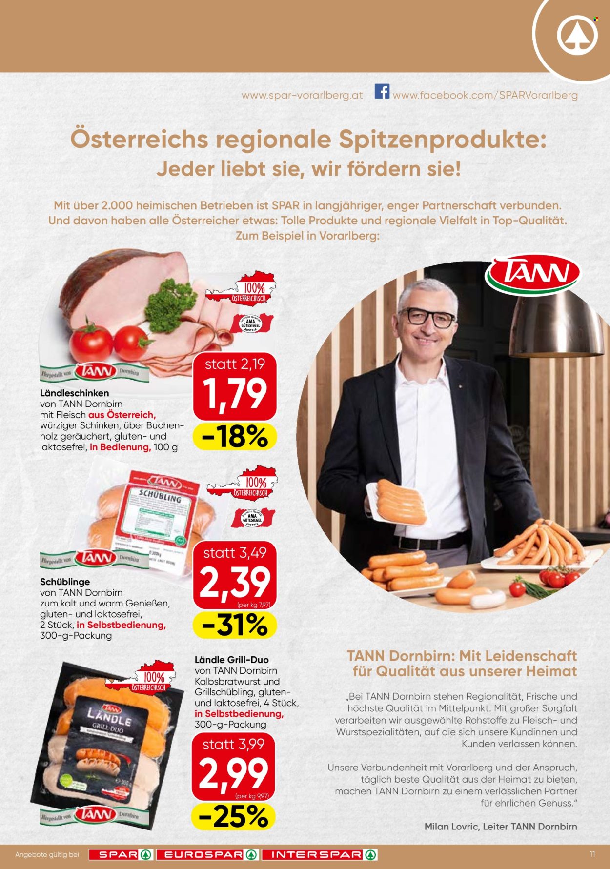 Angebote SPAR - 30.7.2026 - 12.8.2026. Seite 11