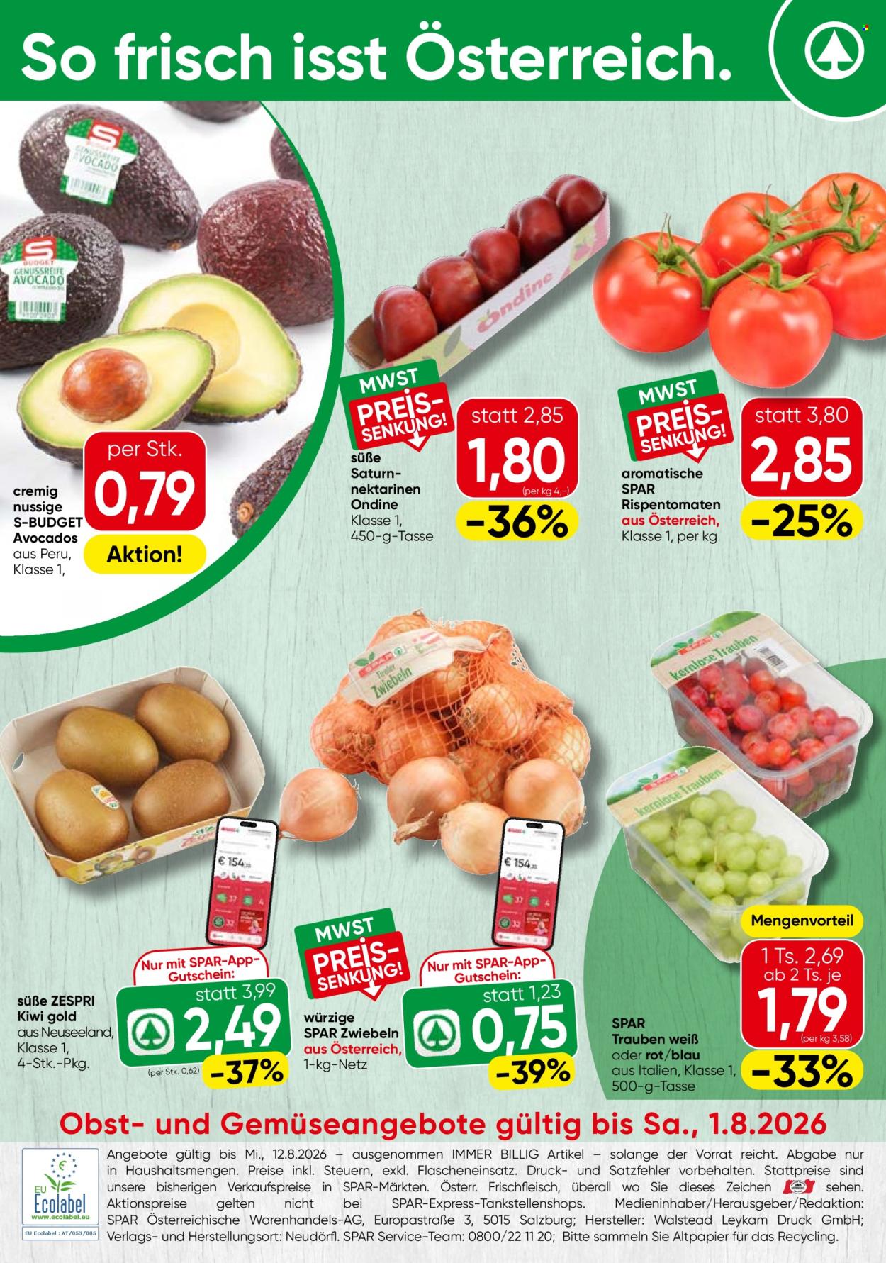 Angebote SPAR - 30.7.2026 - 12.8.2026. Seite 20