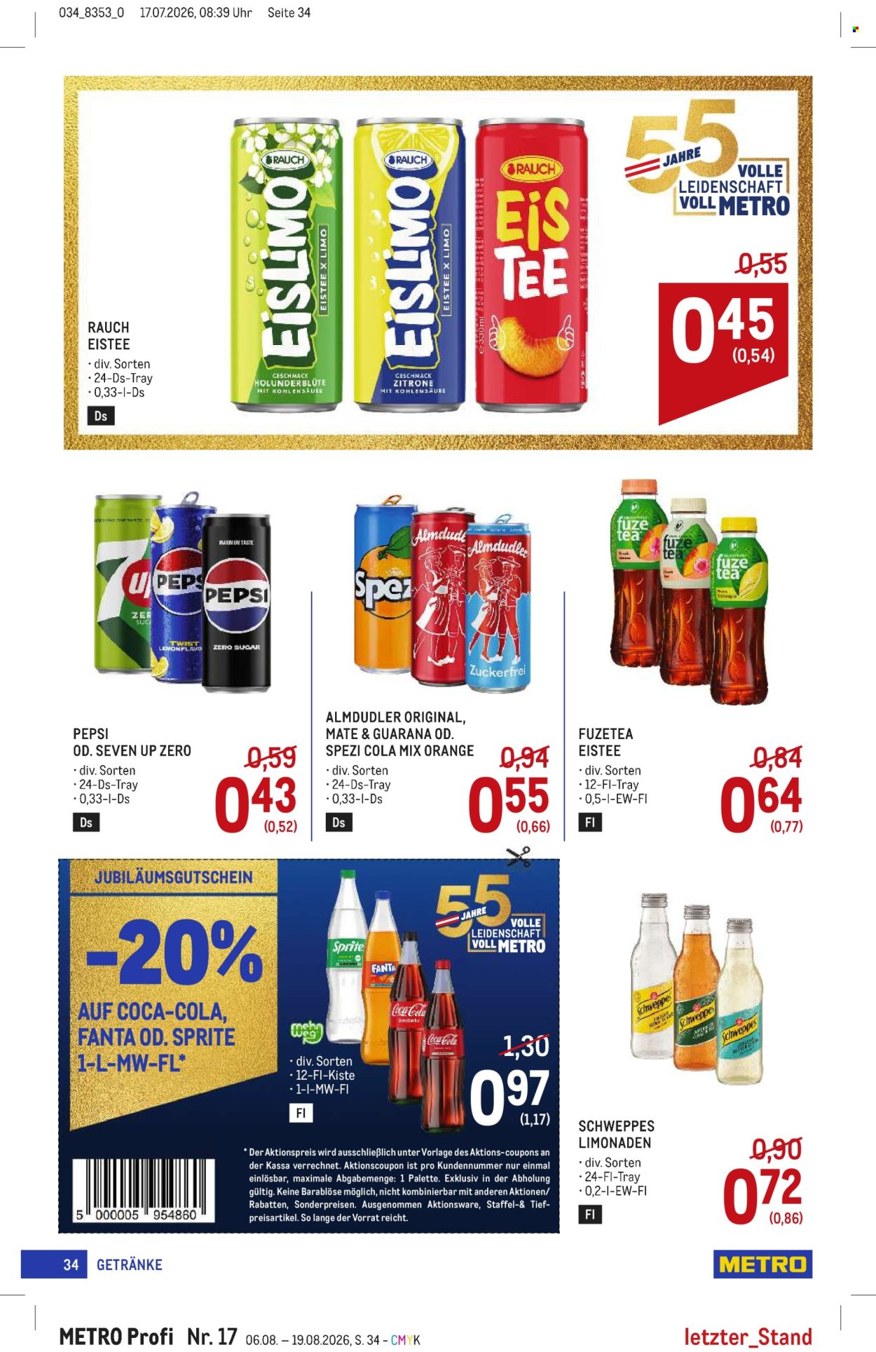 Angebote Metro - 6.8.2026 - 19.8.2026. Seite 34