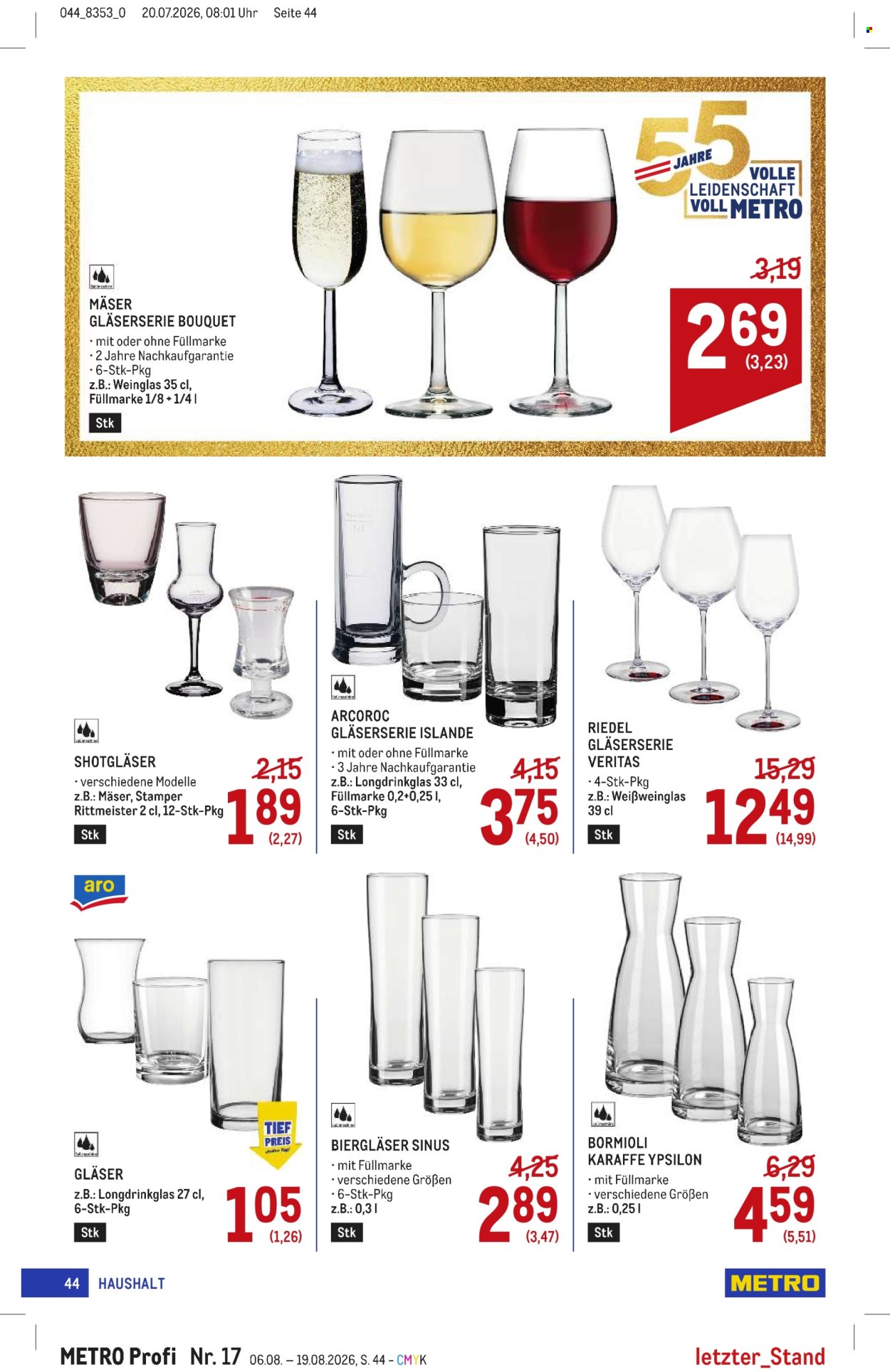 Angebote Metro - 6.8.2026 - 19.8.2026. Seite 44