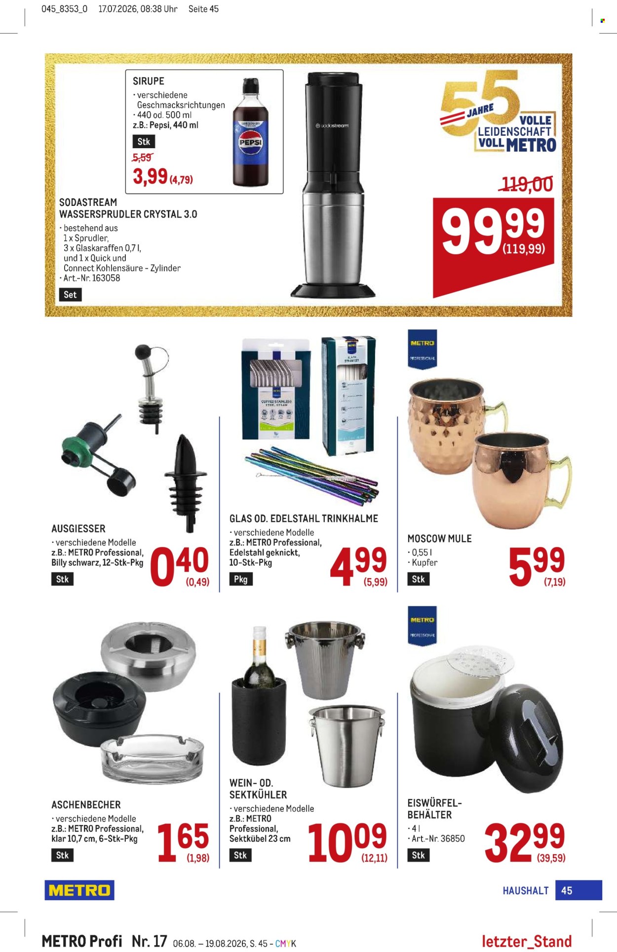 Angebote Metro - 6.8.2026 - 19.8.2026. Seite 45