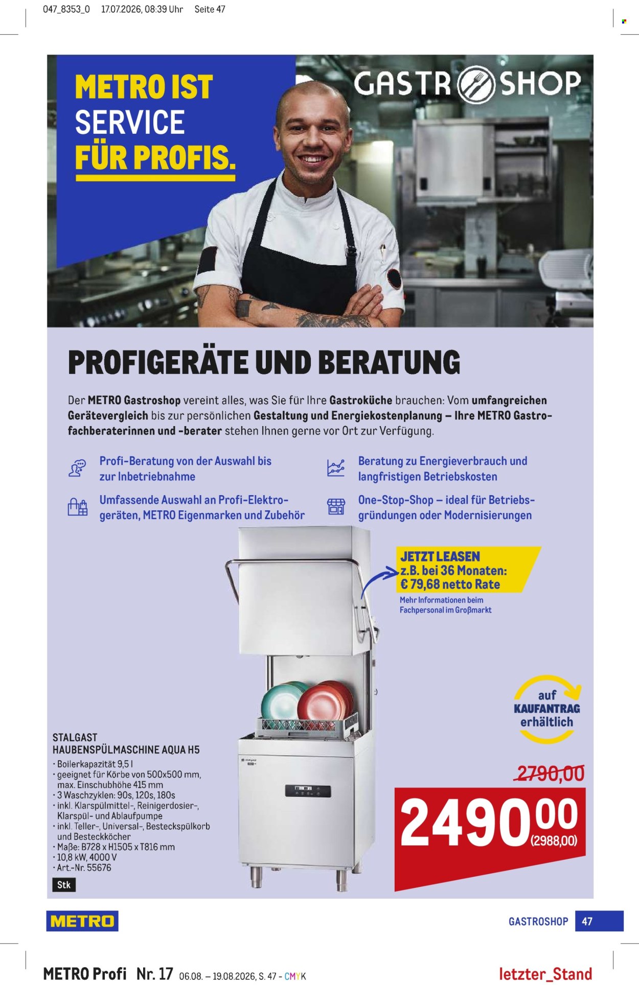 Angebote Metro - 6.8.2026 - 19.8.2026. Seite 47