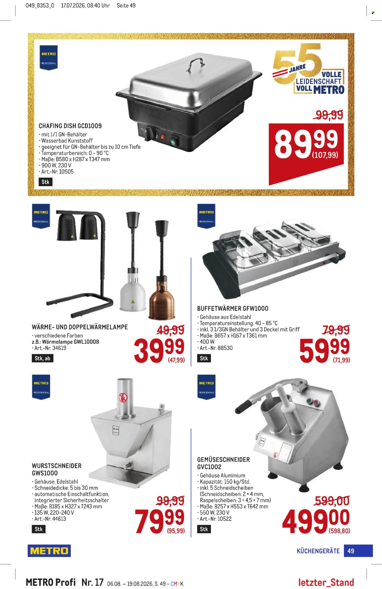 Angebote Metro - 6.8.2026 - 19.8.2026. Seite 49