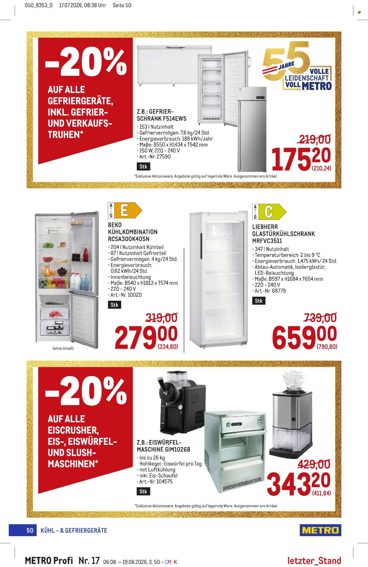Angebote Metro - 6.8.2026 - 19.8.2026. Seite 50