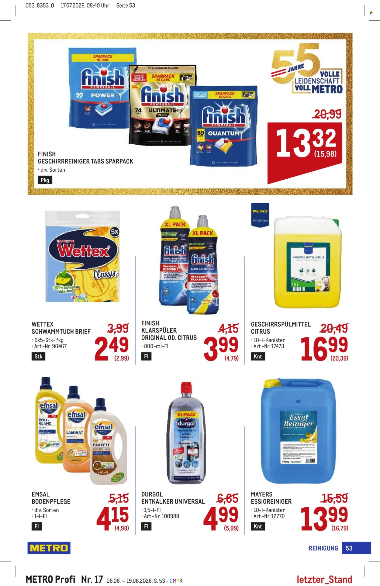 Angebote Metro - 6.8.2026 - 19.8.2026. Seite 53