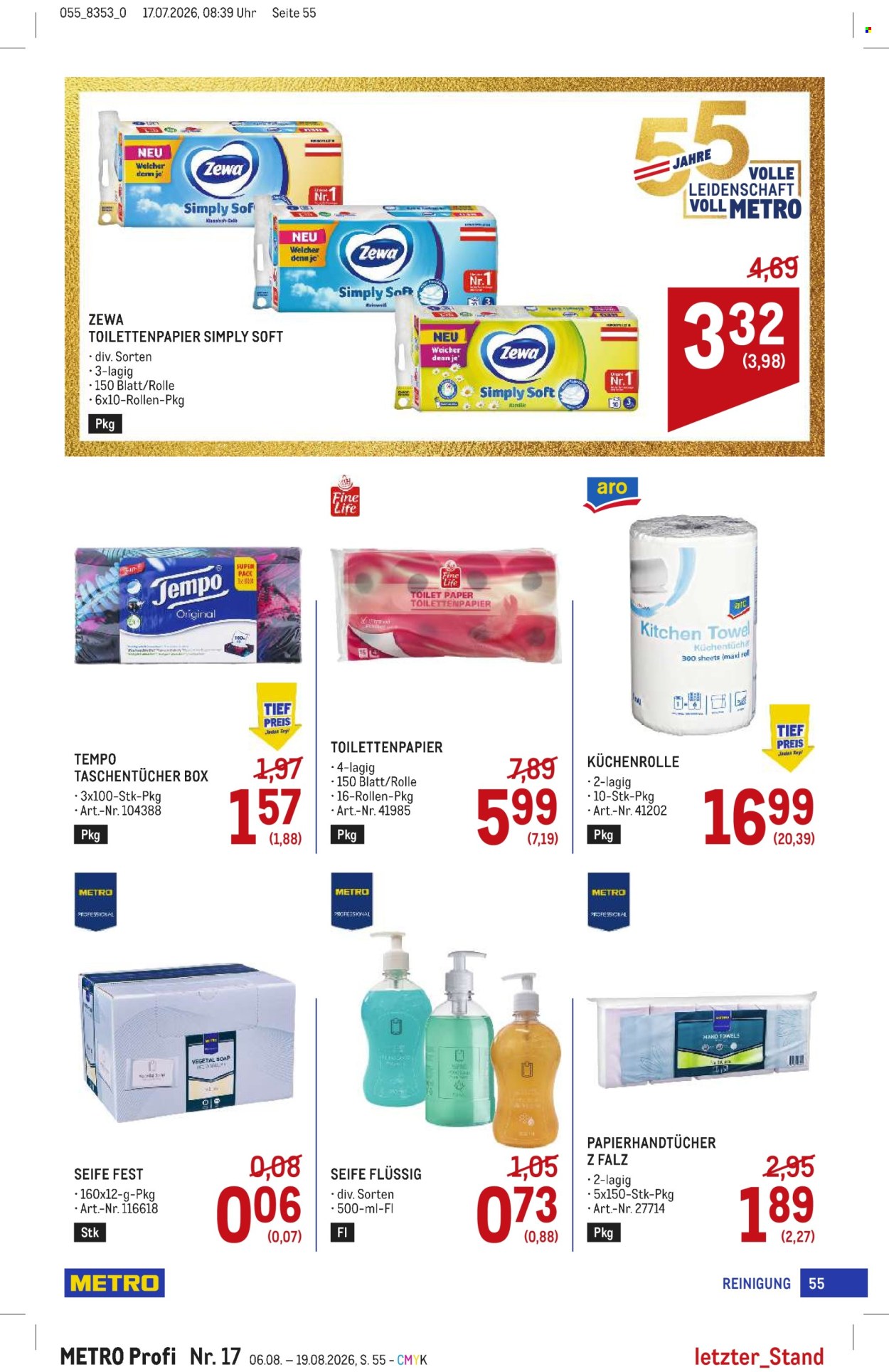 Angebote Metro - 6.8.2026 - 19.8.2026. Seite 55