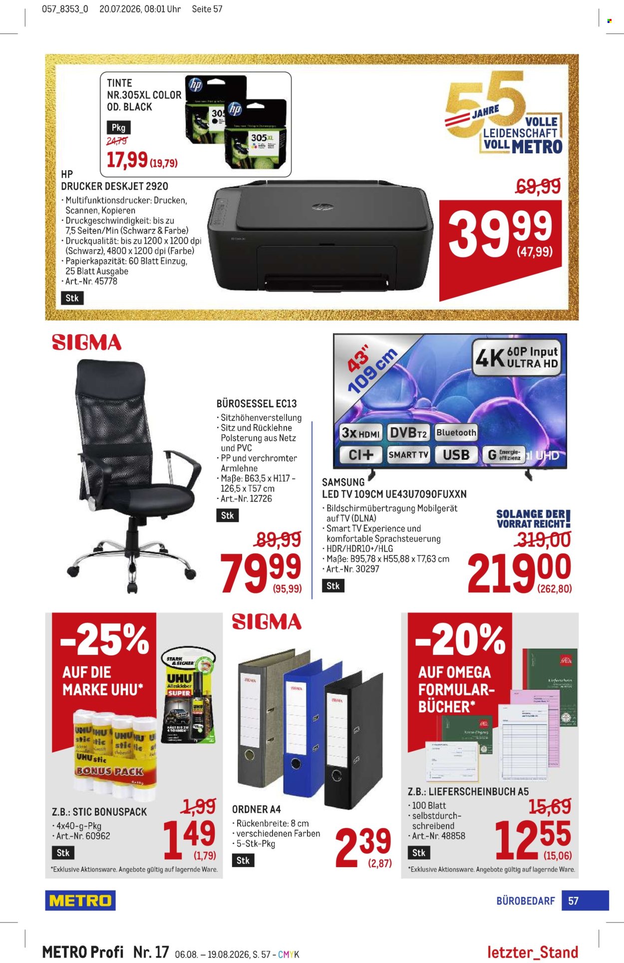 Angebote Metro - 6.8.2026 - 19.8.2026. Seite 57