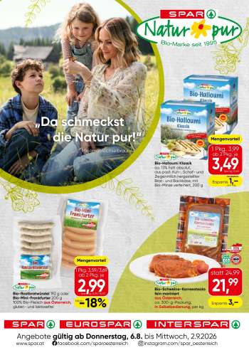 Angebote SPAR - 6.8.2026 - 2.9.2026.