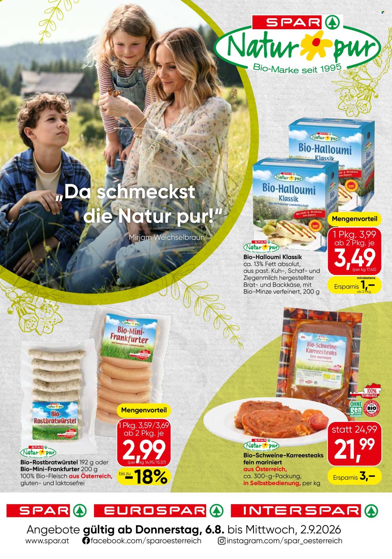 Angebote INTERSPAR - 6.8.2026 - 2.9.2026. Seite 1