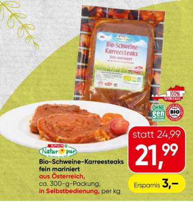 Bio-Schweine-Karreesteaks fein mariniert