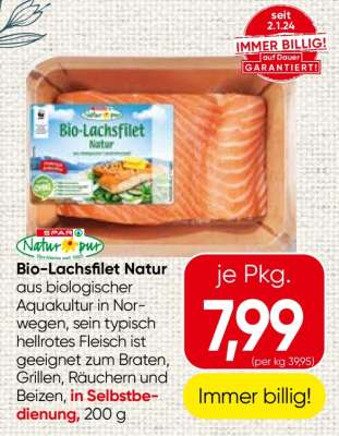 Bio-Lachsfilet Natur