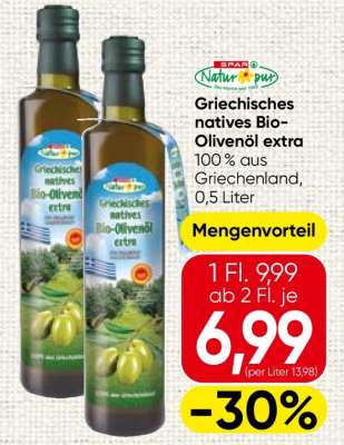 SPAR Natur*pur Griechisches natives Bio-Olivenöl extra